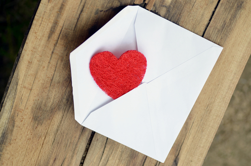 Lettre d'amour pour la saint valentin